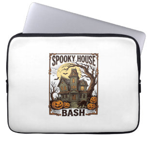 Housse Pour Ordinateur Portable Fête Maison Hantée Gravure Vintage Halloween Dé