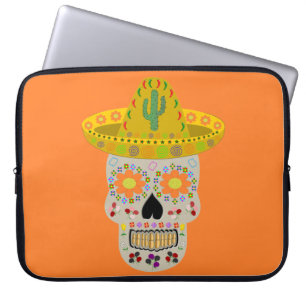 Housse Pour Ordinateur Portable Fête mexicaine du crâne mort