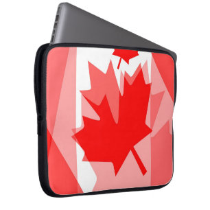 Housse Pour Ordinateur Portable Feuille d'érable rouge canadienne style stratifié 