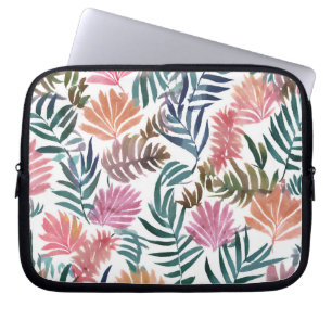 Housse Pour Ordinateur Portable Feuilles botaniques aquarelle Feuille florale co