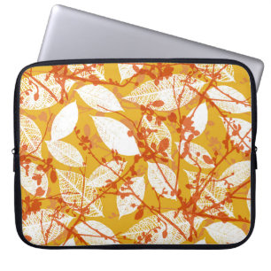 Housse Pour Ordinateur Portable Feuilles d'automne : Golden Vintage Repeat