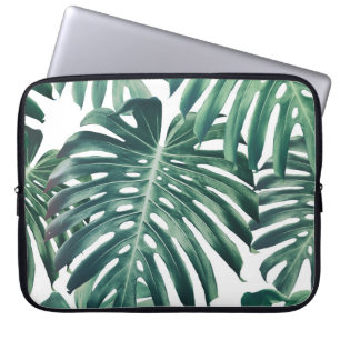 Housse Pour Ordinateur Portable Feuilles de la jungle tropicale Arrière - plan flo
