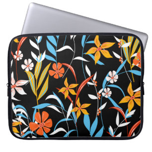 Housse Pour Ordinateur Portable Feuilles tropicaux colorés : motif arrière - plan