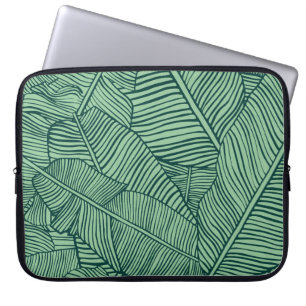 Housse Pour Ordinateur Portable Feuilles tropicaux. Texture transparente avec feui