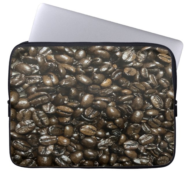 Housse Pour Ordinateur Portable Fèves de café (Devant)