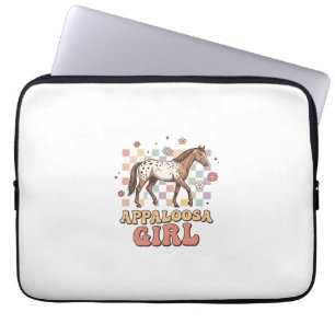 Housse Pour Ordinateur Portable Fille Appaloosa Vintage Cheval Occidental T-Shirt 