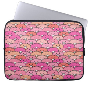 Housse Pour Ordinateur Portable Fille drôle Motif de porc