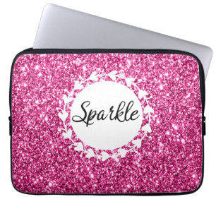 Housse Pour Ordinateur Portable Fille & Glam Hot rose Parties scintillant Étincell