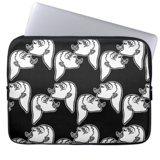 Housse Pour Ordinateur Portable Filles séductrices contour blanc