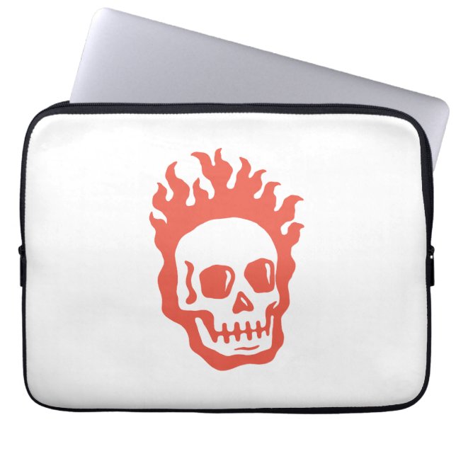 Housse Pour Ordinateur Portable Fire Skull (Devant)