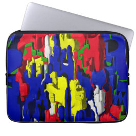 Housse Pour Ordinateur Portable fissures en bleu, abstraite