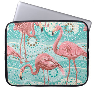 Housse Pour Ordinateur Portable Flamants roses sans soudure motif