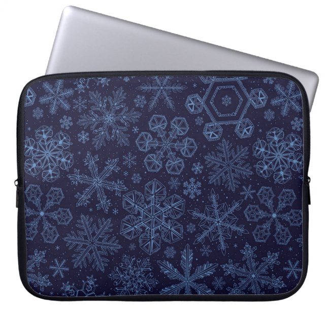 Housse Pour Ordinateur Portable Flèches bleues sur bleu (Devant)