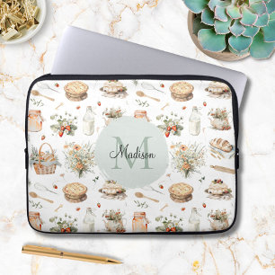 Housse Pour Ordinateur Portable Fleur de fraisier de campagne florale fantaisiste 