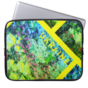 Housse Pour Ordinateur Portable Fleur de printemps et couleurs ukrainiennes