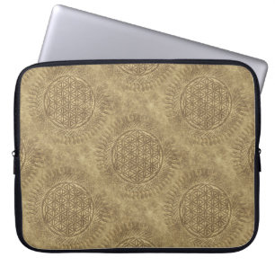 Housse Pour Ordinateur Portable Fleur de vie - soleil - motif continu 4