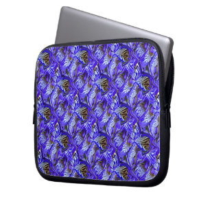Housse Pour Ordinateur Portable Fleur Iris Violet / Esthétique / Carrelé /