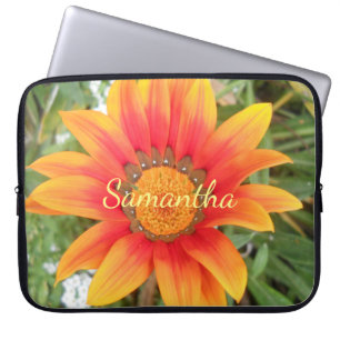 Housse Pour Ordinateur Portable Fleur orange unique personnalisée