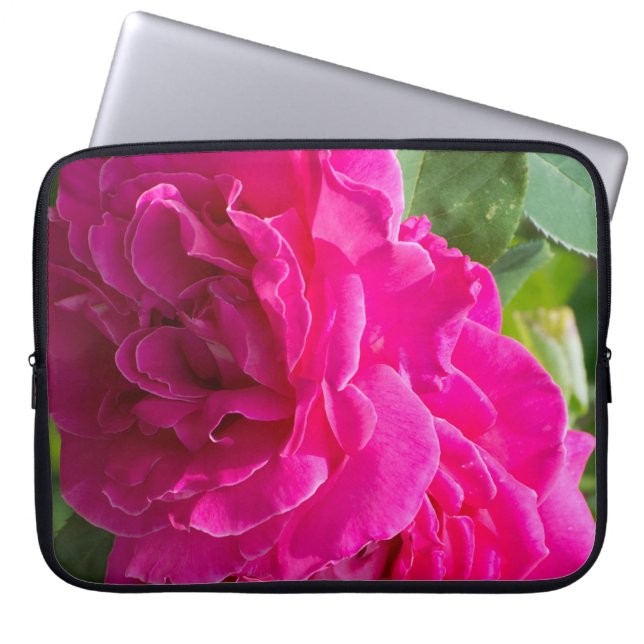 Housse Pour Ordinateur Portable Fleur rose (Devant)
