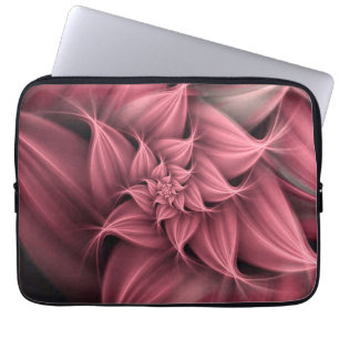 Housse Pour Ordinateur Portable Fleur rose de corail magnifique Fractale