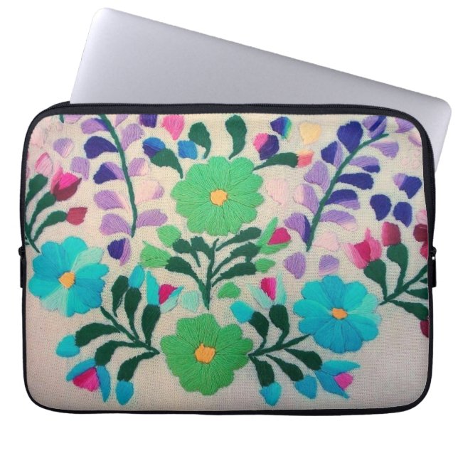 Housse Pour Ordinateur Portable fleurs (Devant)