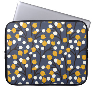 Housse Pour Ordinateur Portable Fleurs Abstraites et motif feuille