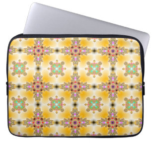 Housse Pour Ordinateur Portable Fleurs Artdeco dans le style rétro