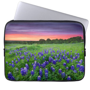 Housse Pour Ordinateur Portable Fleurs   Bluebonnets à Sunset Texas