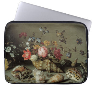 Housse Pour Ordinateur Portable Fleurs, coquillages et insectes Balthasar van der