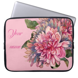 Housse Pour Ordinateur Portable fleurs dahlias