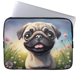 Housse Pour Ordinateur Portable Fleurs de carlin