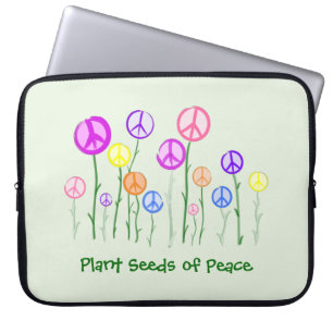 Housse Pour Ordinateur Portable Fleurs des signes de paix