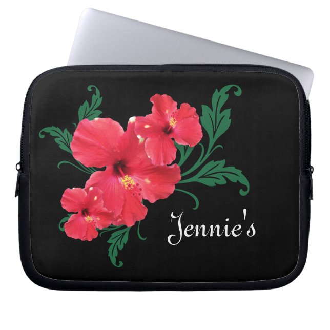 Housse Pour Ordinateur Portable Fleurs d'Hibiscus (Devant)