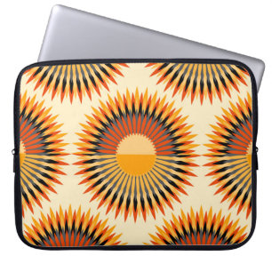 Housse Pour Ordinateur Portable Fleurs d'ivoire orange Étoiles Motif