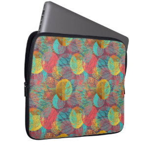 Housse Pour Ordinateur Portable Fleurs Dorées Éthérées - Harmonie Florale Transpar