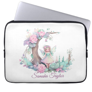 Housse Pour Ordinateur Portable Fleurs et aquarelle