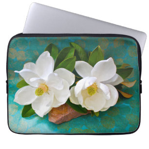 Housse Pour Ordinateur Portable Fleurs Fleur Magnolia