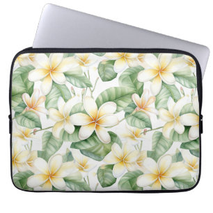 Housse Pour Ordinateur Portable Fleurs frangipaniennes tropicales