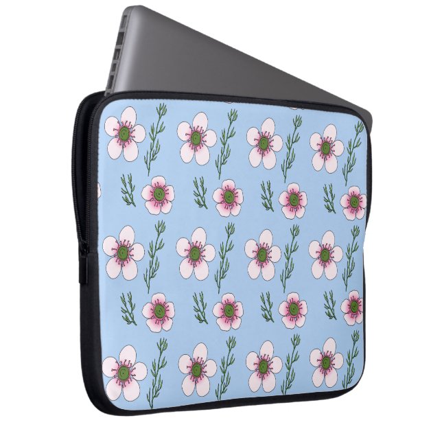 Housse Pour Ordinateur Portable Fleurs Manuka (Devant droit)