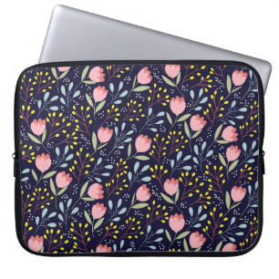Housse Pour Ordinateur Portable Fleurs mignonnes sans couture motif