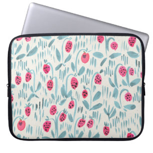 Housse Pour Ordinateur Portable Fleurs minuscules : Aquarelle transparente