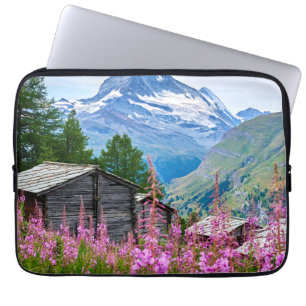 Housse Pour Ordinateur Portable Fleurs   Summer Matterhorn Suisse