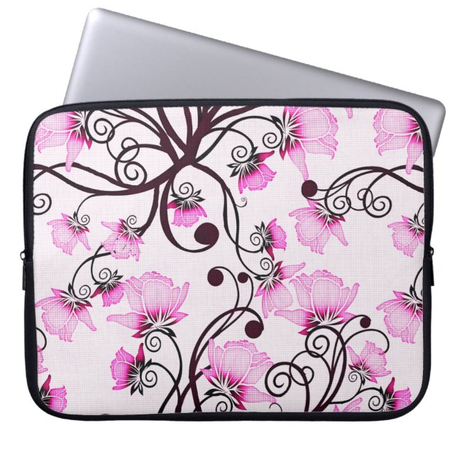 Housse Pour Ordinateur Portable Floral (Devant)