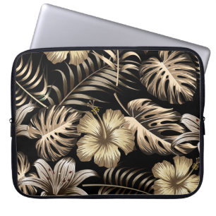 Housse Pour Ordinateur Portable Floral Motif sans couture avec Feuilles.