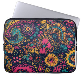 Housse Pour Ordinateur Portable Floral Paisley Pattern