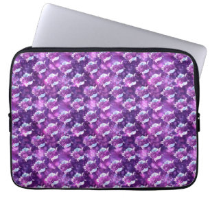 Housse Pour Ordinateur Portable Floral pourpre
