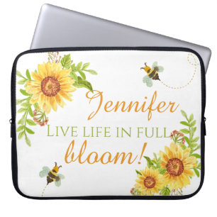 Housse Pour Ordinateur Portable Floral Vie En Pleine Fleur Ordinateur Portable Per