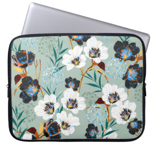 Housse Pour Ordinateur Portable Flore Botanique Vintage