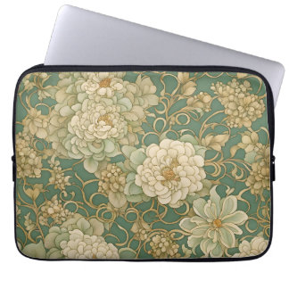 Housse Pour Ordinateur Portable Flore nostalgique en teintes Vintages