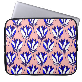 Housse Pour Ordinateur Portable Flore symétrique : Motif Vintage coloré